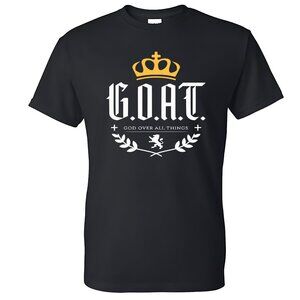 G.O.A.T. God Over All Things Men's T-shirt Christian Jesus Christ T-Shirt